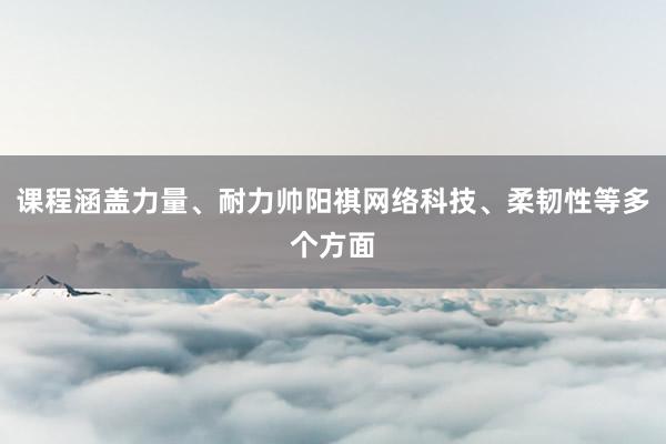 课程涵盖力量、耐力帅阳祺网络科技、柔韧性等多个方面